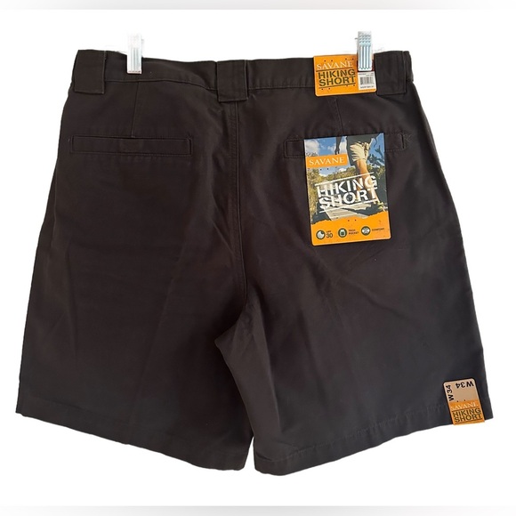 SAVANE ~ Men’s Black Cargo Utility Shorts with ample storage pockets size 34 - Picture 6 of 9